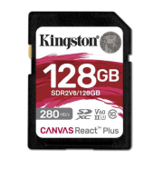 KINGSTON Karta pamięci SD 128GB React Plus 280/100/MB/s U3 V60  - SDR2V6/128GB - Zdjęcie 1