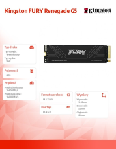 KINGSTON Dysk SSD FURY Renegade G5 8TB NVMe5.0 M.2 2280 14800/14000MB/s  - SFYR2D/8T1 - Zdjęcie 4