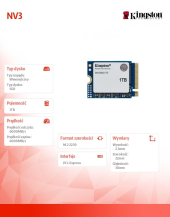 KINGSTON Dysk SSD NV3 1TB M.2 2230 PCI-e 4.0 NVMe 6000/4000 - SNV3SM3/1T0 - Zdjęcie 5