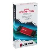 KINGSTON Dysk zewnętrzny SSD 2TB DualPortable USB-A/C 3.2 Gen2 - SPSD/2TB - Zdjęcie 4