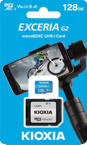 KIOXIA Karta microSD 128GB Gen2 UHS-I U3 V30 adapter Exceria - LMEX2L128GG2 - Zdjęcie 2