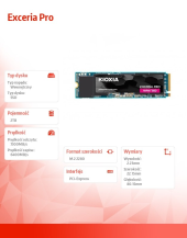 KIOXIA Dysk SSD Exceria Pro 2TB NVMe 2280 - LSE10Z002TG8 - Zdjęcie 5