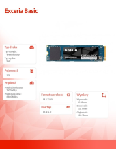 KIOXIA Dysk SSD Exceria Basic 2TB NVMe PCIe 4.0 7300/6800 - LSF10Z002TG8 - Zdjęcie 5