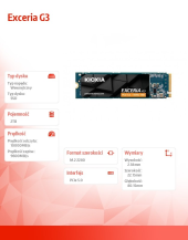 KIOXIA Dysk SSD Exceria G3 2TB 2280 PCIe5.0 10000/9600 MB/s - LVC10Z002TG8 - Zdjęcie 5