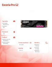 KIOXIA Dysk SSD Exceria Pro G2 2TB NVMe5.0 2280 14900/13400 MB/s - LVE10Z2T04G8 - Zdjęcie 5