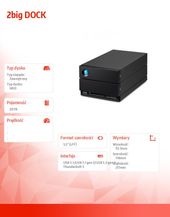 LACIE Dysk 2big DOCK Thunderbolt 3 20TB 3,5 cala - STLG20000400 - Zdjęcie 2