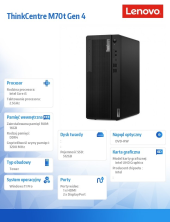 LENOVO Komputer ThinkCentre M70t G4 Tower 12DR000PPB W11Pro i5-13500/16GB/512GB/INT/DVD/vPro/3YRS OS + 1YR Premier Support  - 12DR000PPB - Zdjęcie 7