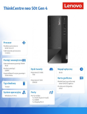 LENOVO Komputer ThinkCentre Neo 50t G4 TWR 12JB003DPB W11Pro i3-13100/8GB/256GB+1TB/INT/3YRS OS  - 12JB003DPB - Zdjęcie 9