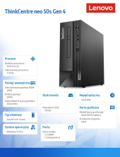 LENOVO Komputer ThinkCentre Neo 50s G4 SFF 12JH002CPB W11Pro i5-13400/16GB/512GB/INT/DVD/3YRS OS  - 12JH002CPB - Zdjęcie 6