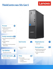LENOVO Komputer ThinkCentre Neo 50s G5 SFF 12XD000RPB W11Pro i5-13400/16GB/512GB/INT/DVD/3YRS OS  - 12XD000RPB - Zdjęcie 7