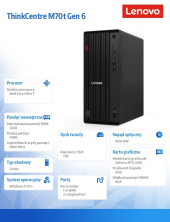 LENOVO Komputer ThinkCentre M70t G6 TWR 12YH0000PB W11Pro 7 265/32GB/1TB/RTX3050 6GB/3YRS OS  - 12YH0000PB - Zdjęcie 7