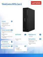 LENOVO Komputer ThinkCentre M70s G6 SFF 12YK0013PB W11Pro Ultra 7 265/16GB/512GB/INT/vPro/DVD/3YRS OS + 1YR Premier  - 12YK0013PB - Zdjęcie 7