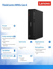 LENOVO Komputer ThinkCentre M90s G6 SFF 12YU000XPB W11Pro Ultra 7 265/16GB/512GB/INT/vPro/DVD/1YR Premier + 3YRS OS  - 12YU000XPB - Zdjęcie 7
