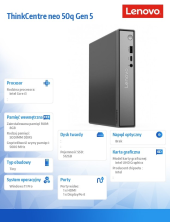 LENOVO Komputer ThinkCentre Neo 50q Tiny G5 13B90019PB W11Pro i3-1315U/8GB/512GB/INT/3YRS OS  - 13B90019PB - Zdjęcie 9