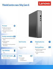 LENOVO Komputer ThinkCentre Neo 50q Tiny G6 13HR0036PB W11Pro Ultra 7 256V/16GB/512GB/INT/3YRS OS  - 13HR0036PB - Zdjęcie 9