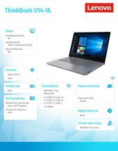 LENOVO Laptop ThinkBook 14-IIL 20SL003HPB W10Home i5-1035G1/8GB/256GB/INT/14.0 FHD/Mineral Grey/1YR CI  - 20SL003HPB - Zdjęcie 4