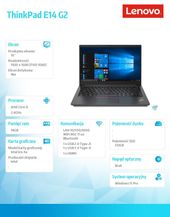 LENOVO Laptop ThinkPad E14 G2 20TA00F7PB W11Pro i5-1135G7/16GB/512GB/INT/14.0 FHD/1YR CI  - 20TA00F7PB - Zdjęcie 6