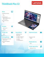 LENOVO Laptop ThinkBook Plus G3 21EL000RPB W11Pro i7-12700H/16GB/512GB/INT/17.3 3K/Touch/Storm Grey/1YR Premier Support + 3YRS OS  - 21EL000RPB - Zdjęcie 4
