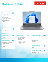 LENOVO Notebook ThinkBook 14 G7 21MR008KPB W11Pro Ultra 5 125U/16GB/512GB/INT/14.0 WUXGA/Arctic Grey/3YRS OS + CO2 Offset  - 21MR008KPB - Zdjęcie 3