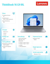 LENOVO Notebook ThinkBook 16 G9 21US00FNPB W11Pro Core 5 210H/16GB/512GB/INT/16.0 WUXGA/Arctic Grey/3YR OS + 1YR CI + CO2 Offset  - 21US00FNPB - Zdjęcie 4