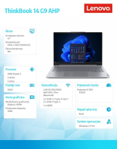 LENOVO Laptop ThinkBook 14 G9 21V0008DPB W11Pro 5 220/16GB/512GB/INT/14.0 WUXGA/Arctic Grey/3YR OS + CO2 Offset  - 21V0008DPB - Zdjęcie 3