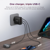 LENOVO Ładowarka Multi-port USB-C 100W GaN 40AW100BEU - 40AW100BEU - Zdjęcie 2