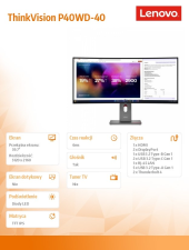LENOVO Monitor 39.7 cala ThinkVision P40WD-40 64B4XAT1EU - 64B4XAT1EU - Zdjęcie 9