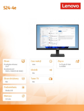 LENOVO Monitor ThinkVision S24-4e 23.8 64B5KAT1EU - 64B5KAT1EU - Zdjęcie 9