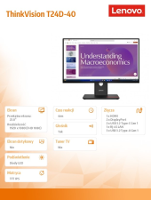 LENOVO Monitor ThinkVision T24D-40 23.8 cala 64B9GAT1EU - 64B9GAT1EU - Zdjęcie 9