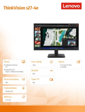 LENOVO Monitor ThinkVision s27-4e 27 cali 64BEKAT1EU  - 64BEKAT1EU - Zdjęcie 9