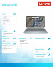 LENOVO Notebook IP Duet 3 82T6002JPB ChromeOS 7c G2/8GB/128GB/Int/10.95 2K/Touch/Misty Blue/2Yrs Courier or Carry-in  - 82T6002JPB - Zdjęcie 5