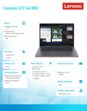 LENOVO Laptop V17 G4 83A20010PB Windows 11 Pro i5-13420H/16GB/512GB/INT/17.3 FHD/Iron Grey/3YRS OS  - 83A2003WPB - Zdjęcie 2