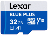 LEXAR Karta pamięci microSDHC 32GB C10 A1 U3 V10 100MB/s Blue Plus - LMSBLPL032G-BNANG - Zdjęcie 2