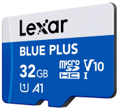 LEXAR Karta pamięci microSDHC 32GB C10 A1 U3 V10 100MB/s Blue Plus - LMSBLPL032G-BNANG - Zdjęcie 3