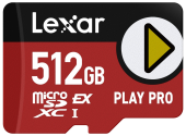 LEXAR Karta pamięci microSDHX PLAY PRO 512GB EXPRESS 7.1 900MB/s - LMSXPS0512G-BNNNG - Zdjęcie 1
