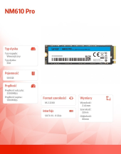 LEXAR Dysk SSD NM610 Pro 500GB NVMe M.2 2280 3300/1700MB/s - LNM610P500G-RNNNG - Zdjęcie 8