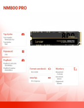 LEXAR Dysk SSD NM800 PRO 2TB NVMe M.2 2280 7500/6500MB/s - LNM800P002T-RNNNG - Zdjęcie 8