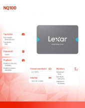 LEXAR Dysk SSD NQ100 512GB SATA3 2.5' 560/480MB/s  - LNQ100X512G-RNNNG - Zdjęcie 2