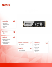 LEXAR Dysk SSD NQ780 1TB Gen4 NVMe 2280 6000/2500 - LNQ780X001T-RNNNG - Zdjęcie 2