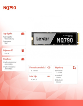 LEXAR Dysk SSD NQ790 512MB NVMe 4x4 2280 6400/2900MB/s  - LNQ790X512G-RNNNG - Zdjęcie 9