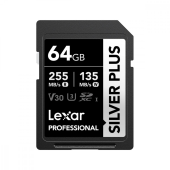 LEXAR Karta pamięci PROFESSIONAL SILVER PLUS 64GB SDXC UHS-I 205MB/s - LSDSIPL064G-BNNNG - Zdjęcie 1