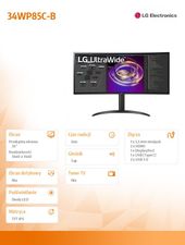 LG Monitor 34WP85C-B 34 cale 21:9 UltraWide QHD IPS  - 34WP85C-B - Zdjęcie 9