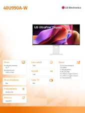 LG Monitor wielkoformatowy 40 cali 40U990A-W  - 40U990A-W - Zdjęcie 4