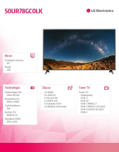 LG Telewizor LED 50 cali 50UR78GC0LK  - 50UR78GC0LK.AEU - Zdjęcie 2