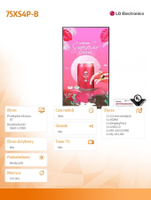 LG Monitor wielkoformatowy 75XS4P-B UHD 75 cali - 75XS4P-B - Zdjęcie 2