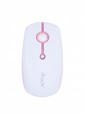 LARK Mysz komputerowa bezprzewodowa MS 400 biało-różowa - LARKMOUSE400WLWP - Zdjęcie 1