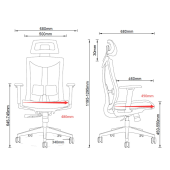 MACLEAN Krzesło biurowe ergonomiczne premium Ergo Office ER-414 - ER-414 - Zdjęcie 3