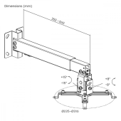MACLEAN Uchwyt do projektora uniwersalny MC-206 W  - MC-206 W - Zdjęcie 10