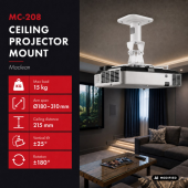 MACLEAN Uchwyt do projektora sufitowy MC-208 W  - MC-208 W - Zdjęcie 6