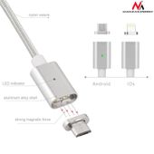 MACLEAN Kabel lightning USB magnetyczny silver MCE161- Quick & Fast Charge - MCE161 - Zdjęcie 7